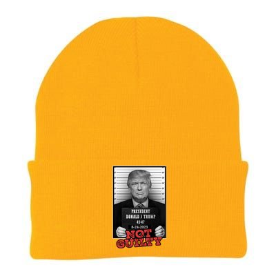 Trump not guilty Trump 2024 Mugshot Knit Cap Winter Beanie