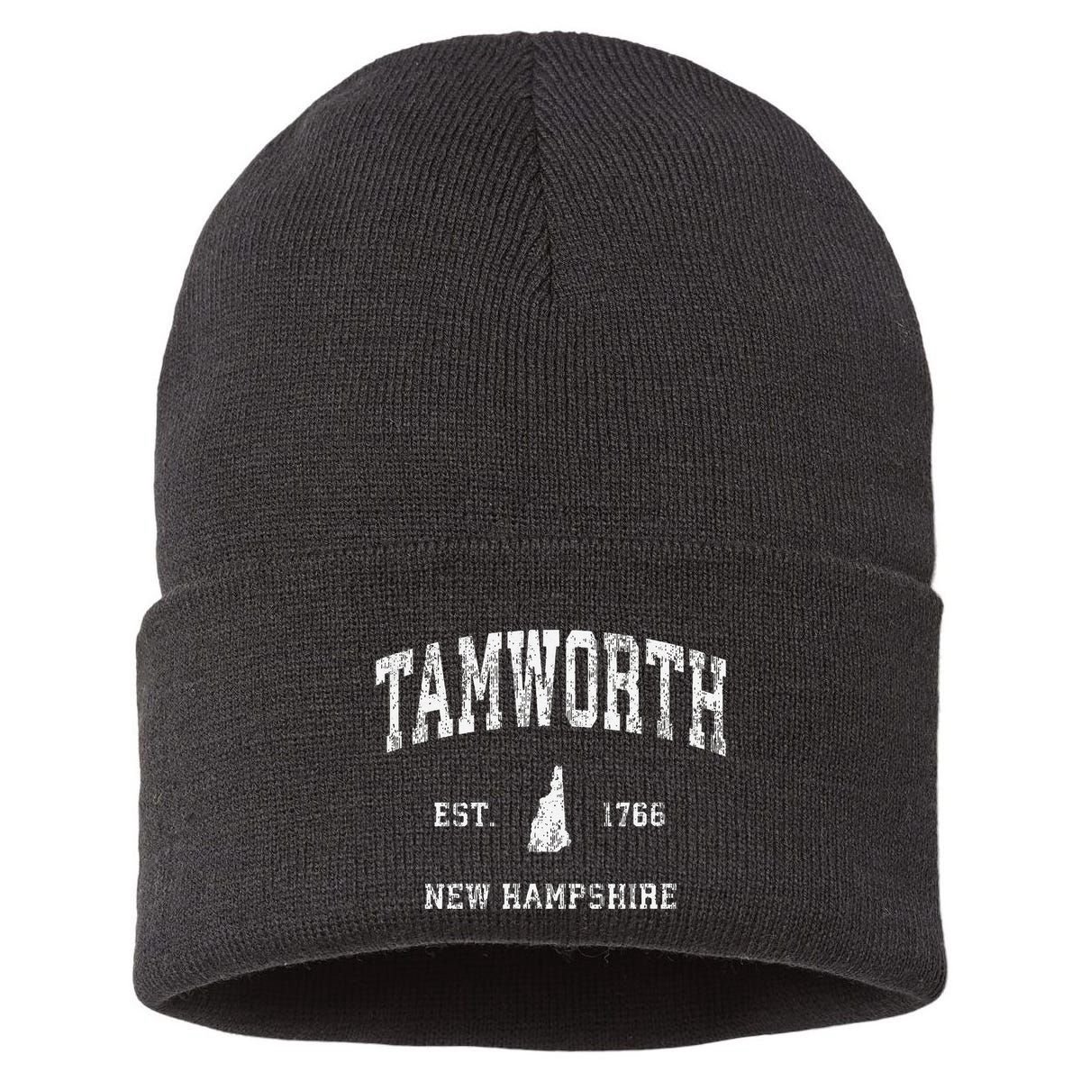 Tamworth New Hampshire Nh Vintage Athletic Sports Sustainable Knit Beanie