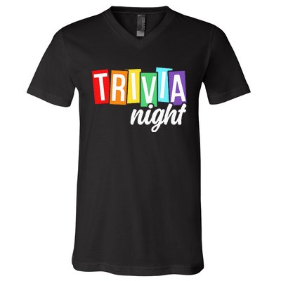 Trivia Night Host Game Night Squad Trivia Team V-Neck T-Shirt