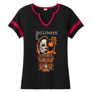 The Night He Came Home Lazy Halloween Costume Horror Movie Ladies Halftime Notch Neck Tee