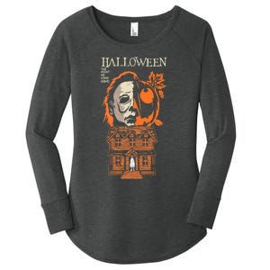 The Night He Came Home Lazy Halloween Costume Horror Movie Women's Perfect Tri Tunic Long Sleeve Shirt