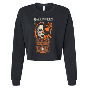 The Night He Came Home Lazy Halloween Costume Horror Movie Cropped Pullover Crew