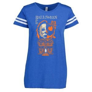 The Night He Came Home Lazy Halloween Costume Horror Movie Enza Ladies Jersey Football T-Shirt