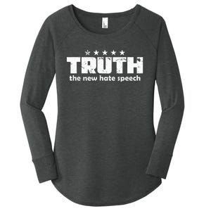 Truth New Hate Speech Pc Political Correctness Women's Perfect Tri Tunic Long Sleeve Shirt