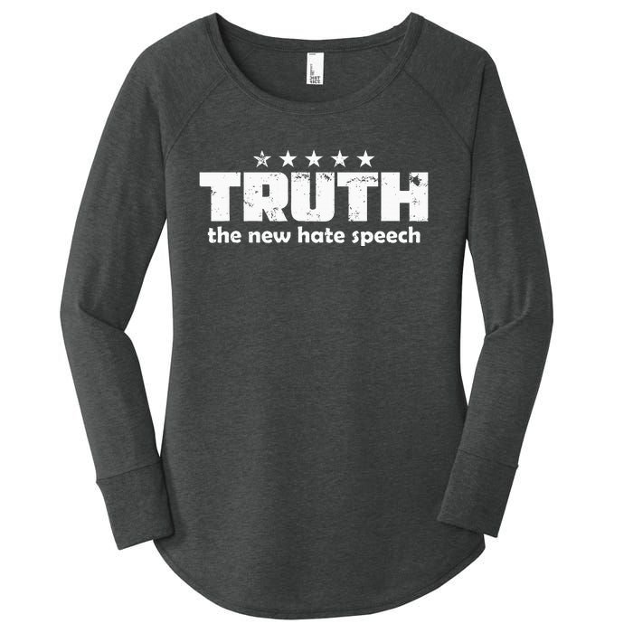 Truth New Hate Speech Pc Political Correctness Women's Perfect Tri Tunic Long Sleeve Shirt