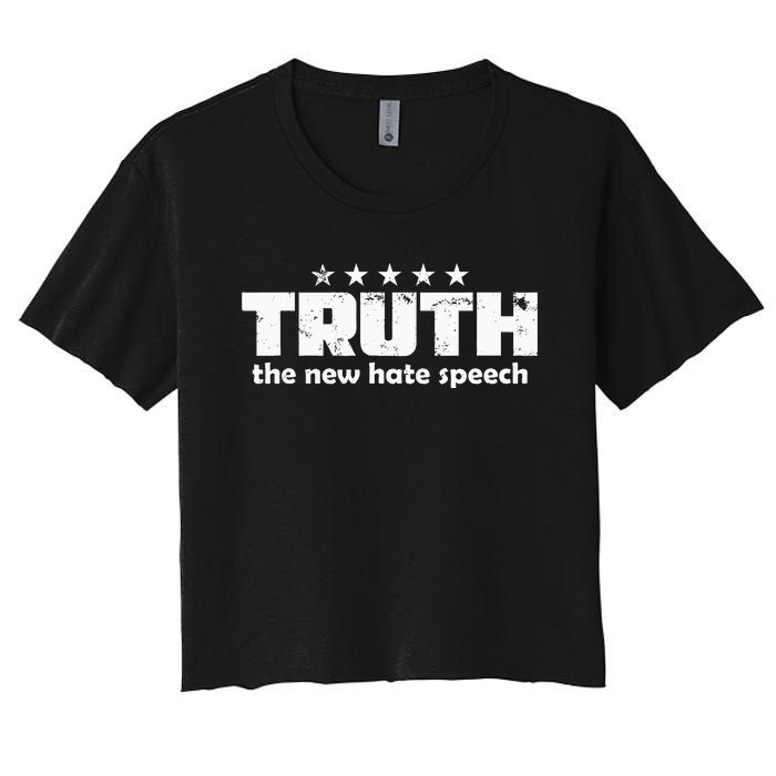 Truth New Hate Speech Pc Political Correctness Women's Crop Top Tee