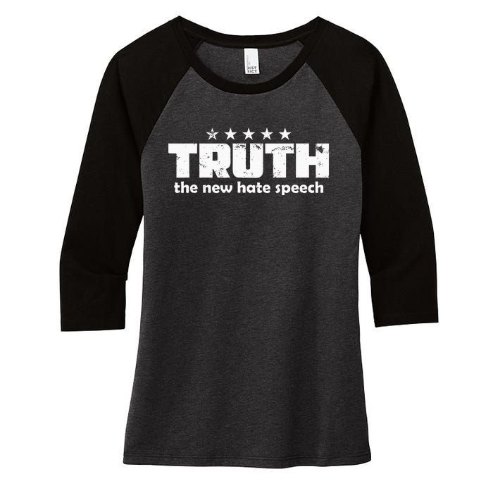 Truth New Hate Speech Pc Political Correctness Women's Tri-Blend 3/4-Sleeve Raglan Shirt