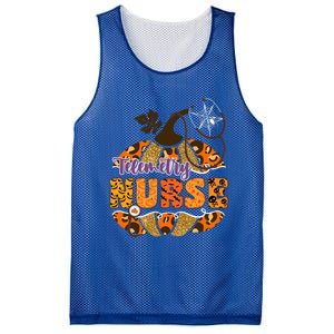 Telemetry Nurse Halloween Pumpkin Leopard Great Gift Mesh Reversible Basketball Jersey Tank