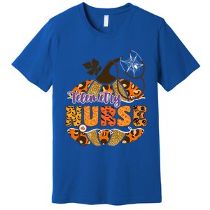 Telemetry Nurse Halloween Pumpkin Leopard Great Gift Premium T-Shirt