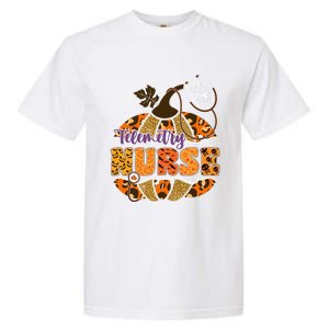 Telemetry Nurse Halloween Pumpkin Leopard Great Gift Garment-Dyed Heavyweight T-Shirt