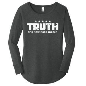 Truth New Hate Speech PC Political Correctness Women's Perfect Tri Tunic Long Sleeve Shirt