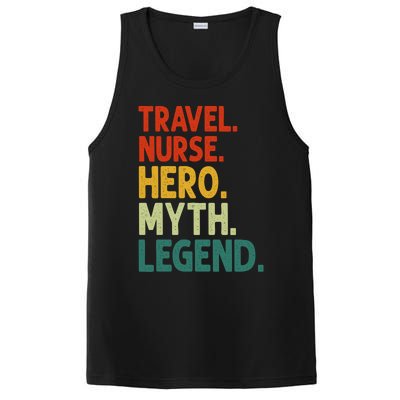 Travel Nurse Hero Myth Legend Vintage Funny Traveling Nurse Gift PosiCharge Competitor Tank