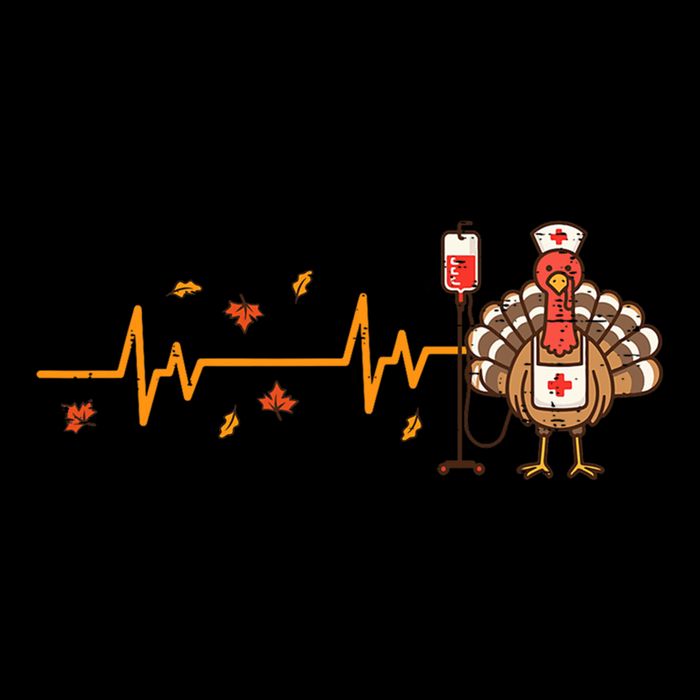 Thanksgiving Nurse Heartbeat Turkey Fall Toddler Hoodie