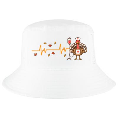 Thanksgiving Nurse Heartbeat Turkey Fall Cool Comfort Performance Bucket Hat