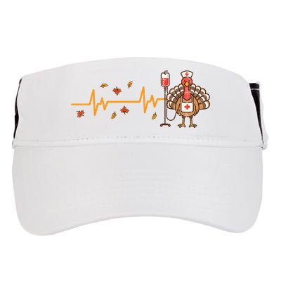 Thanksgiving Nurse Heartbeat Turkey Fall Adult Drive Performance Visor