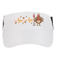 Thanksgiving Nurse Heartbeat Turkey Fall Adult Drive Performance Visor