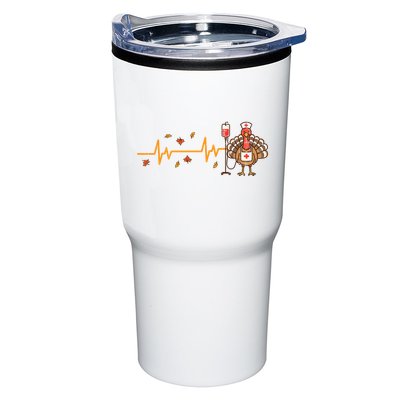 Thanksgiving Nurse Heartbeat Turkey Fall Tumbler