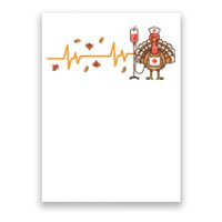 Thanksgiving Nurse Heartbeat Turkey Fall Poster