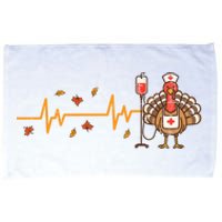 Thanksgiving Nurse Heartbeat Turkey Fall Microfiber Hand Towel