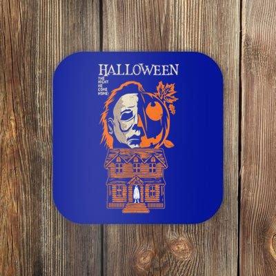 The Night He Came Home Lazy Halloween Costume Horror Movie Coaster