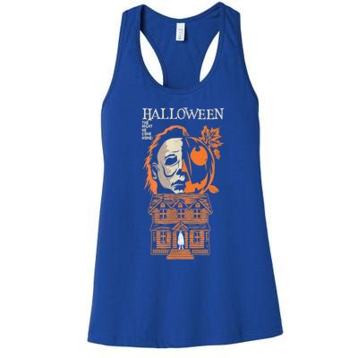 The Night He Came Home Lazy Halloween Costume Horror Movie Women's Racerback Tank