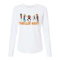 Thriller Night Halloween Dancing Zombie Womens Cotton Relaxed Long Sleeve T-Shirt