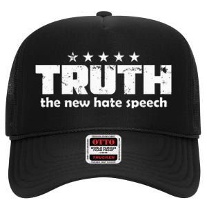 Truth New Hate Speech Pc Political Correctness High Crown Mesh Back Trucker Hat