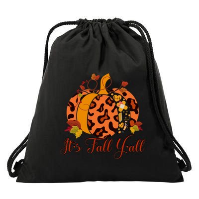 Thanksgiving Nurse Health Worker Leopard Pumpkin Autumn Gift Drawstring Bag
