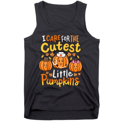 Thanksgiving Nurse I Care For The Cutest Little Pumpkins Tank Top