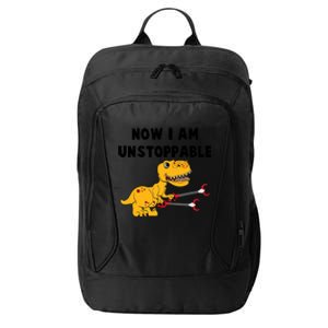 Toddlers Now I Am Unstoppable Funny Dinosaur City Backpack