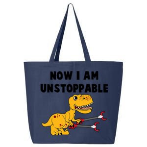 Toddlers Now I Am Unstoppable Funny Dinosaur 25L Jumbo Tote