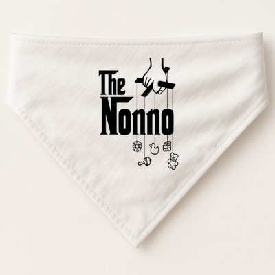 The Nonno Italian Grandfather Birthday Italy Grandpa USA-Made Doggie Bandana