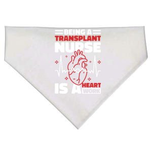 Transplant Nurse Is A Heart Work Organ Transplant Great Gift USA-Made Doggie Bandana