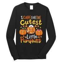 Thanksgiving Nurse I Care For The Cutest Little Pumpkins Long Sleeve Shirt