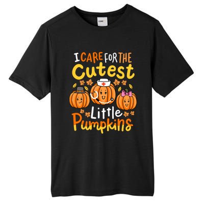 Thanksgiving Nurse I Care For The Cutest Little Pumpkins Tall Fusion ChromaSoft Performance T-Shirt