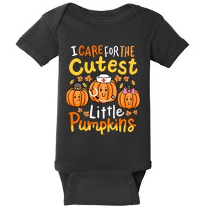 Thanksgiving Nurse I Care For The Cutest Little Pumpkins Baby Bodysuit