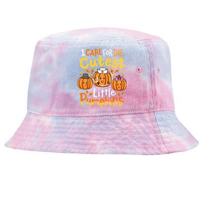 Thanksgiving Nurse I Care For The Cutest Little Pumpkins Tie-Dyed Bucket Hat