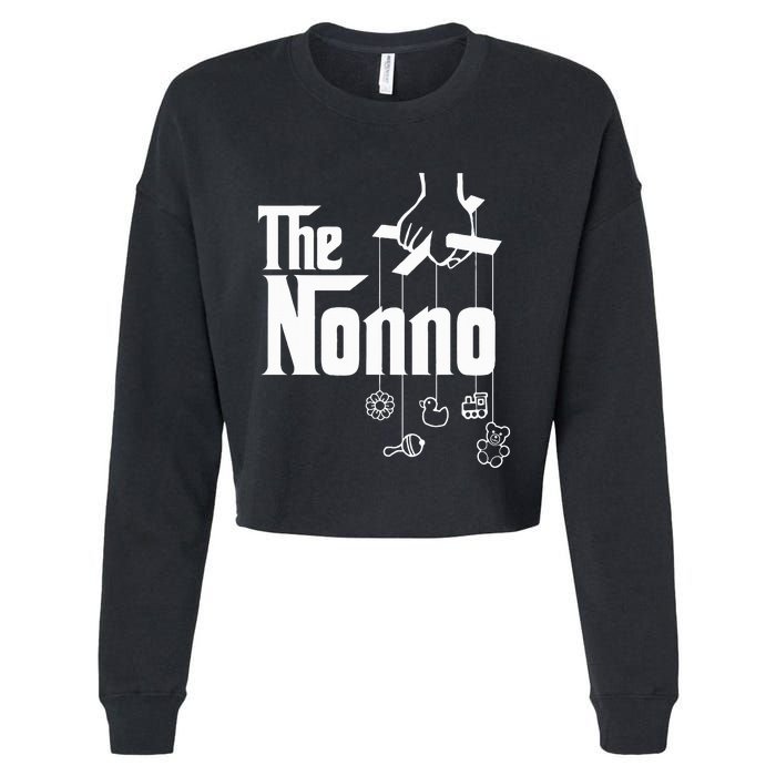 The Nonno! Italian Grandpa Baby Shower Gift Cropped Pullover Crew