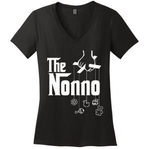 The Nonno! Italian Grandpa Baby Shower Gift Women's V-Neck T-Shirt