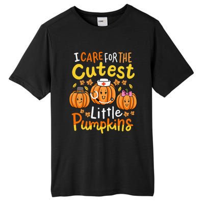 Thanksgiving Nurse I Care For The Cutest Little Pumpkins Gift Tall Fusion ChromaSoft Performance T-Shirt