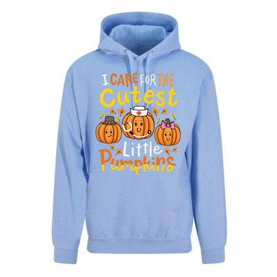 Thanksgiving Nurse I Care For The Cutest Little Pumpkins Gift Unisex Surf Hoodie