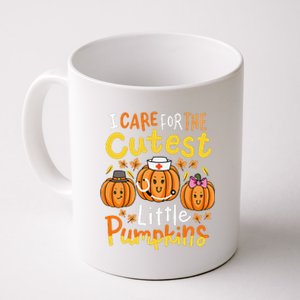 Thanksgiving Nurse I Care For The Cutest Little Pumpkins Gift Coffee Mug