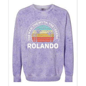 The Name Is R.O.N.A.L.D.O The Man The Myth And The Legend Colorblast Crewneck Sweatshirt