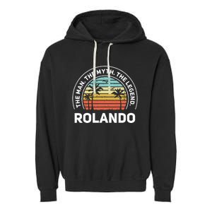 The Name Is R.O.N.A.L.D.O The Man The Myth And The Legend Garment-Dyed Fleece Hoodie