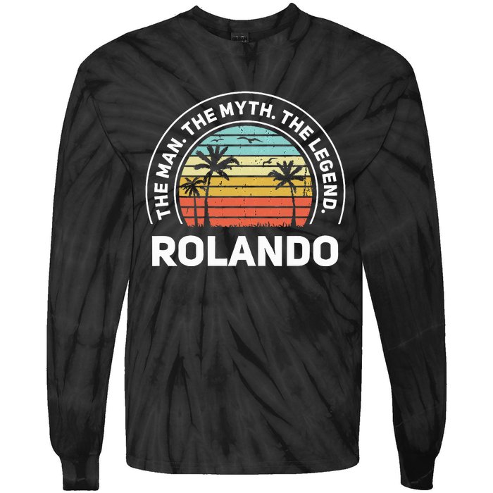 The Name Is R.O.N.A.L.D.O The Man The Myth And The Legend Tie-Dye Long Sleeve Shirt