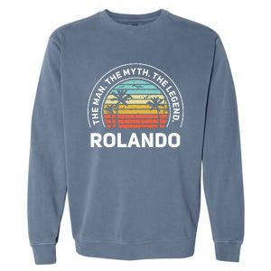 The Name Is R.O.N.A.L.D.O The Man The Myth And The Legend Garment-Dyed Sweatshirt