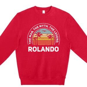 The Name Is R.O.N.A.L.D.O The Man The Myth And The Legend Premium Crewneck Sweatshirt