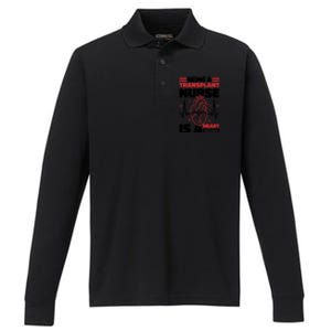 Transplant Nurse Is A Heart Work Organ Transplant Cute Gift Performance Long Sleeve Polo