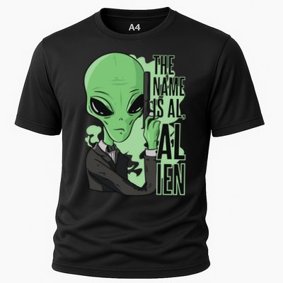 The Name Is Alien Funny Spy Cartoon Performance Shirt