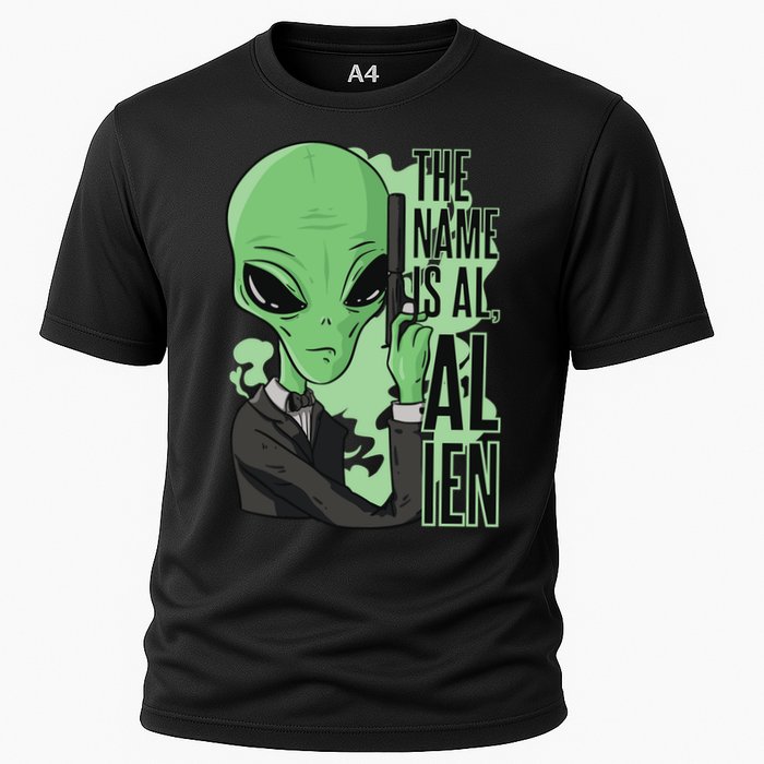The Name Is Alien Funny Spy Cartoon Performance Shirt